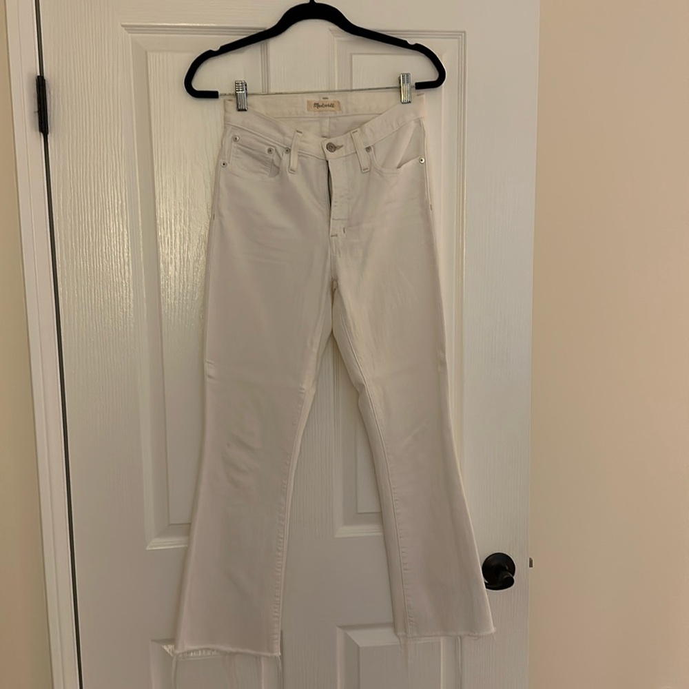 Madewell White Cali Demi Boot Jeans
